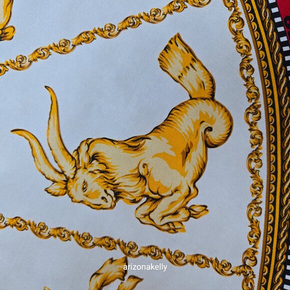 Ann Taylor Silk Scarf Zodiac Horoscope Astrology - Picture 8 of 13